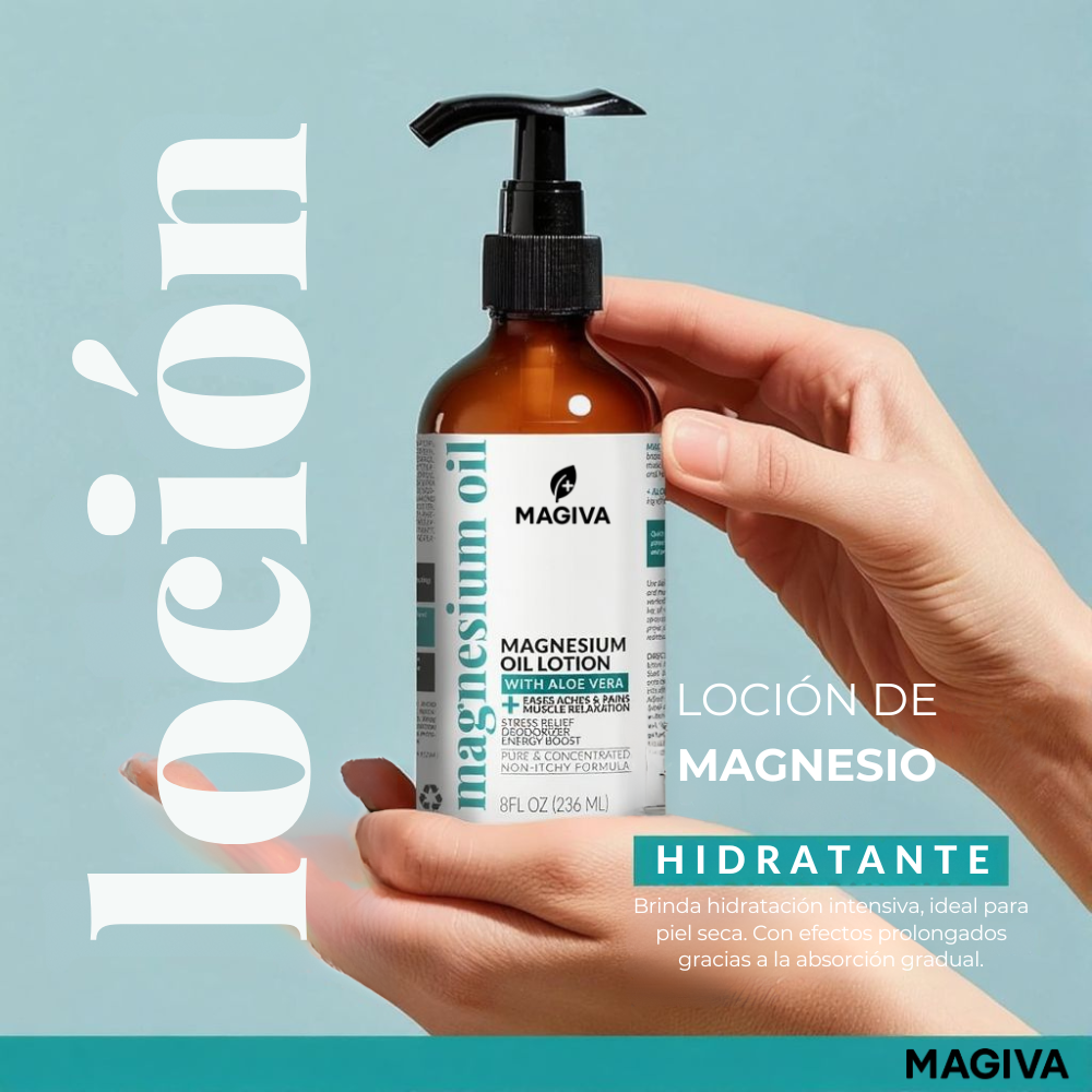 Magiva Magnesio Puro – Spray + Loción con Aloe Vera
