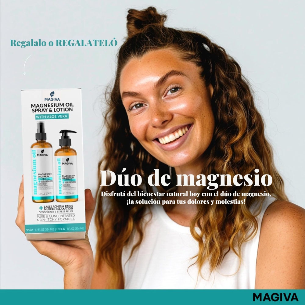 Magiva Magnesio Puro – Spray + Loción con Aloe Vera